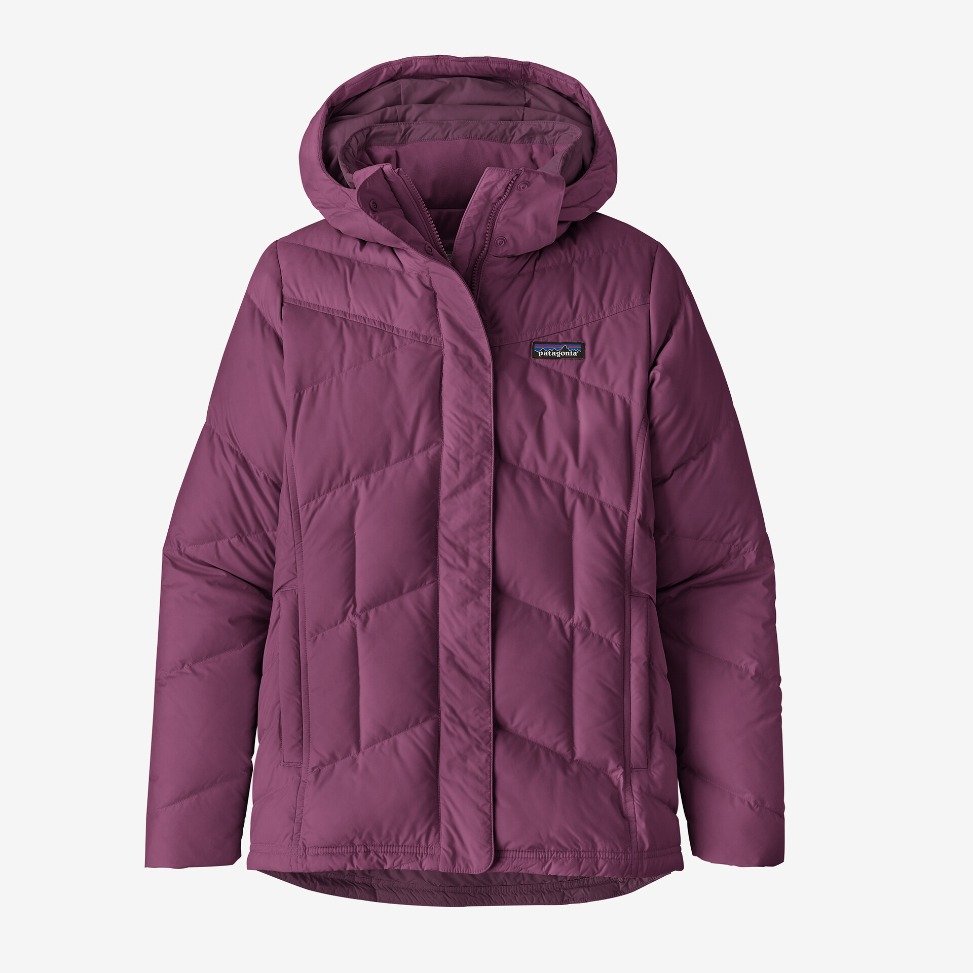 женская легкая толстовка das patagonia цвет night plum Женская куртка-пуховик Patagonia, цвет Night Plum