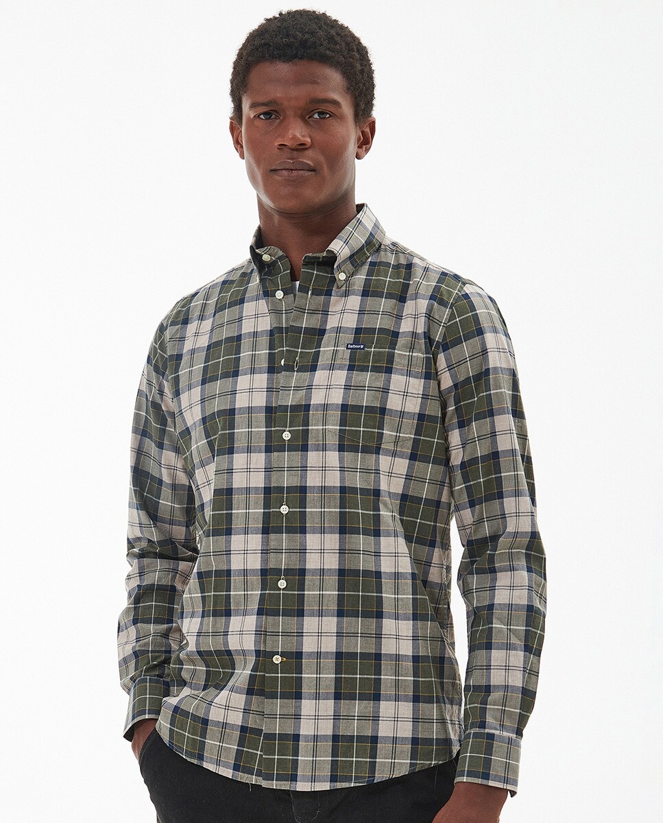

Мужская клетчатая рубашка с длинными рукавами Barbour, мультиколор