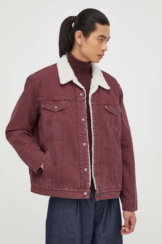 

Джинсовая куртка Леви Levi's, бордовый, Красный