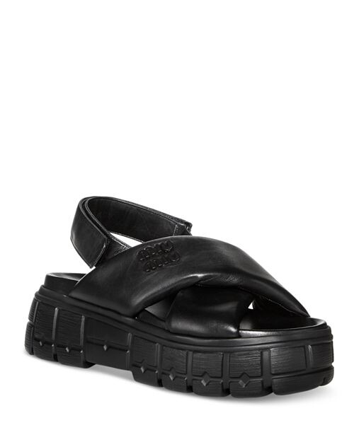 

Женские сандалии на платформе Miu Miu, цвет Black