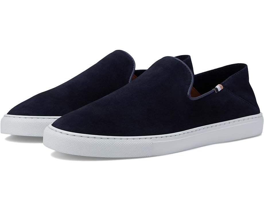 Лоферы BOSS Rey Suede Slip-On Loafers with Rubber Sole, цвет Whale Blue