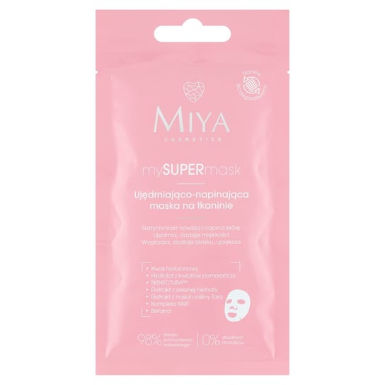 Укрепляющая и подтягивающая маска на ткани Miya, MySuperMask, Miya Cosmetics