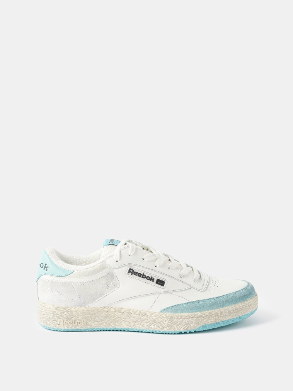 

Кроссовки club c vintage из потертой кожи Reebok, белый