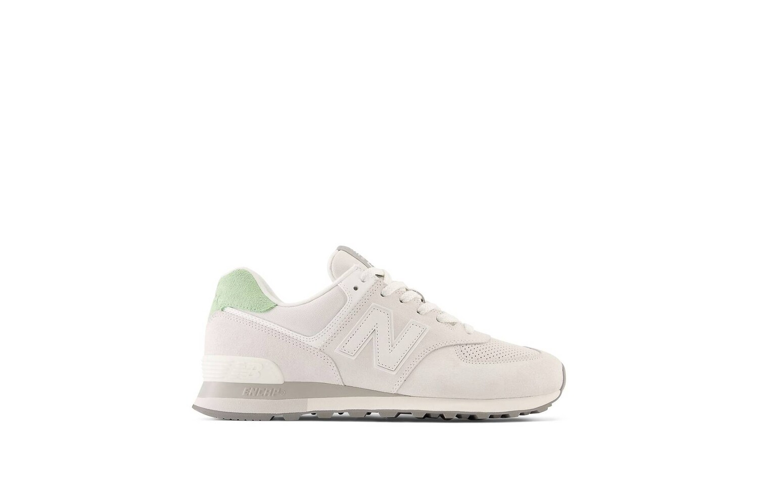 

Бело-зеленые кроссовки New Balance 574