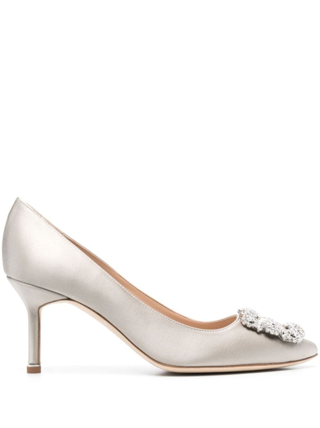 

Manolo Blahnik туфли Hangisi 70 с кристаллами, серый