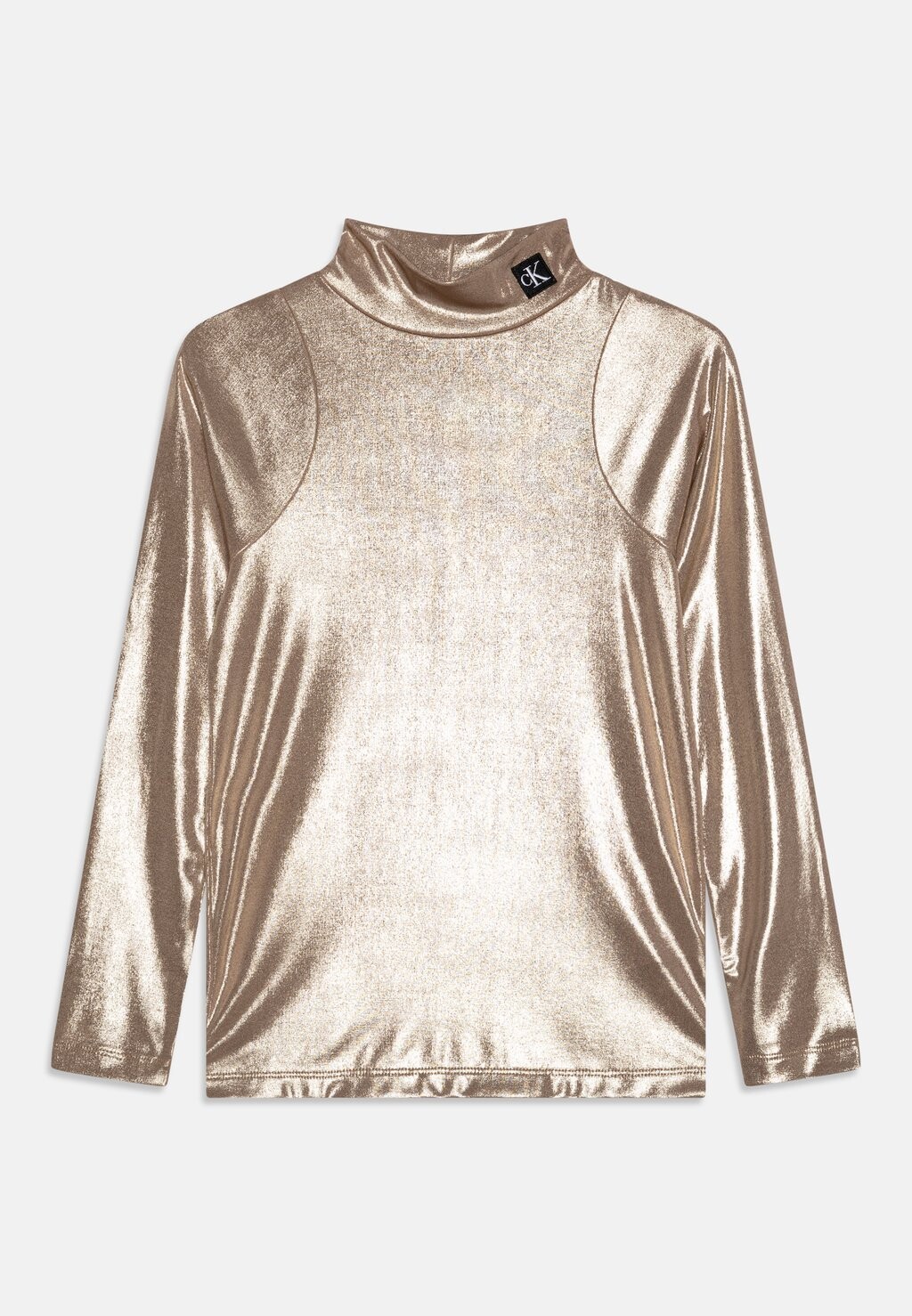

Футболка с длинным рукавом Mockneck Calvin Klein Jeans, цвет frosted almond