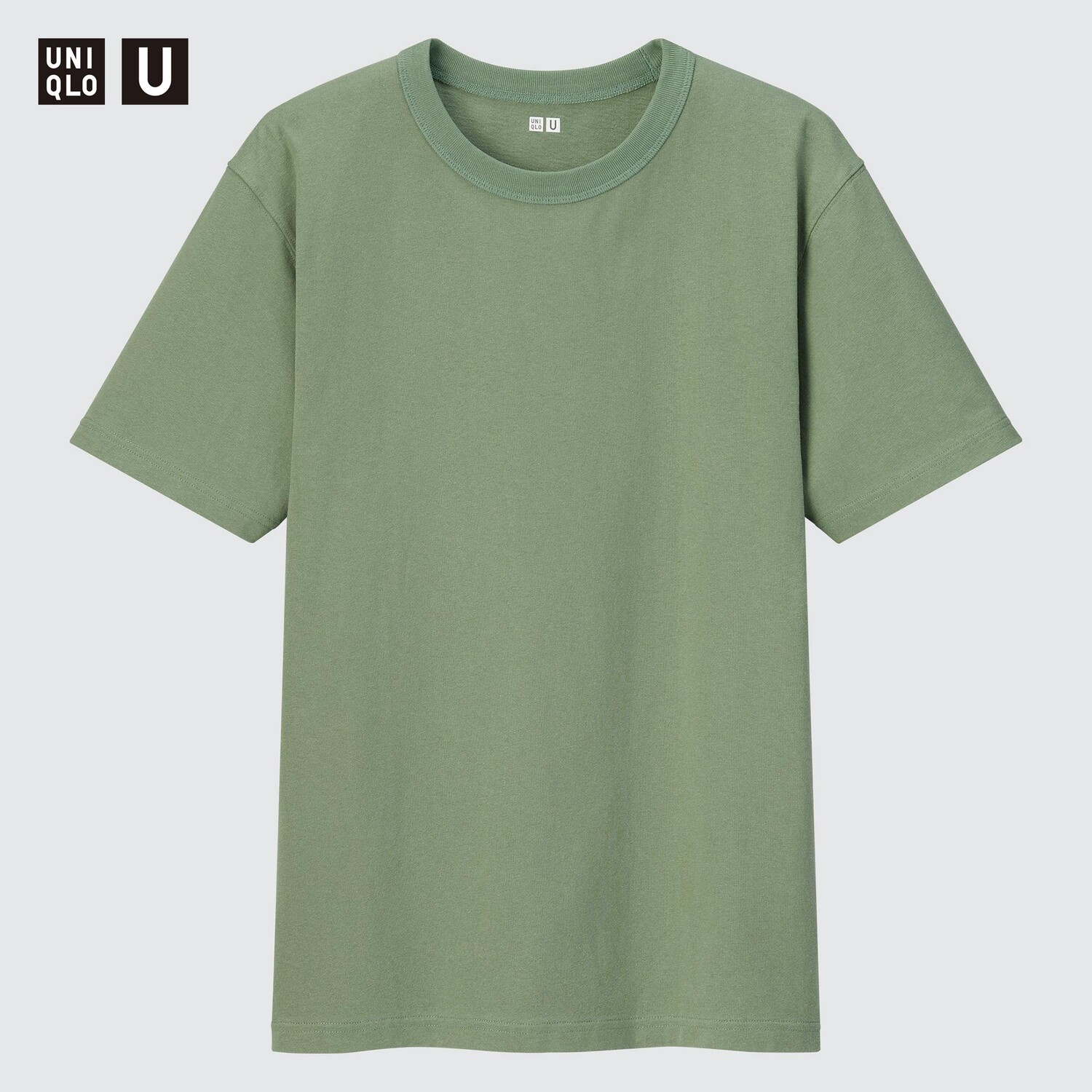

Футболка с круглым вырезом и короткими рукавами UNIQLO, зеленый