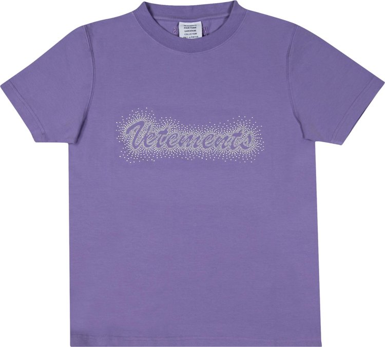 

Футболка Vetements Bling Logo Fitted 'Lilac', фиолетовый