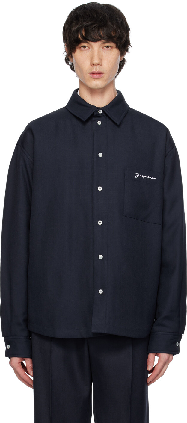

Темно-синяя рубашка La chemise Boulanger Jacquemus