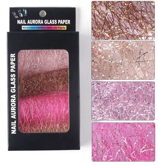 

Декоративная металлизированная сетка для маникюра Розовый Manybeauty