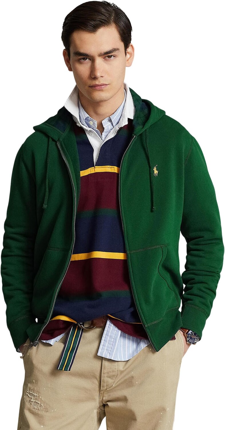 

Флисовая толстовка с молнией во всю длину RL Polo Ralph Lauren, цвет Moss Agate