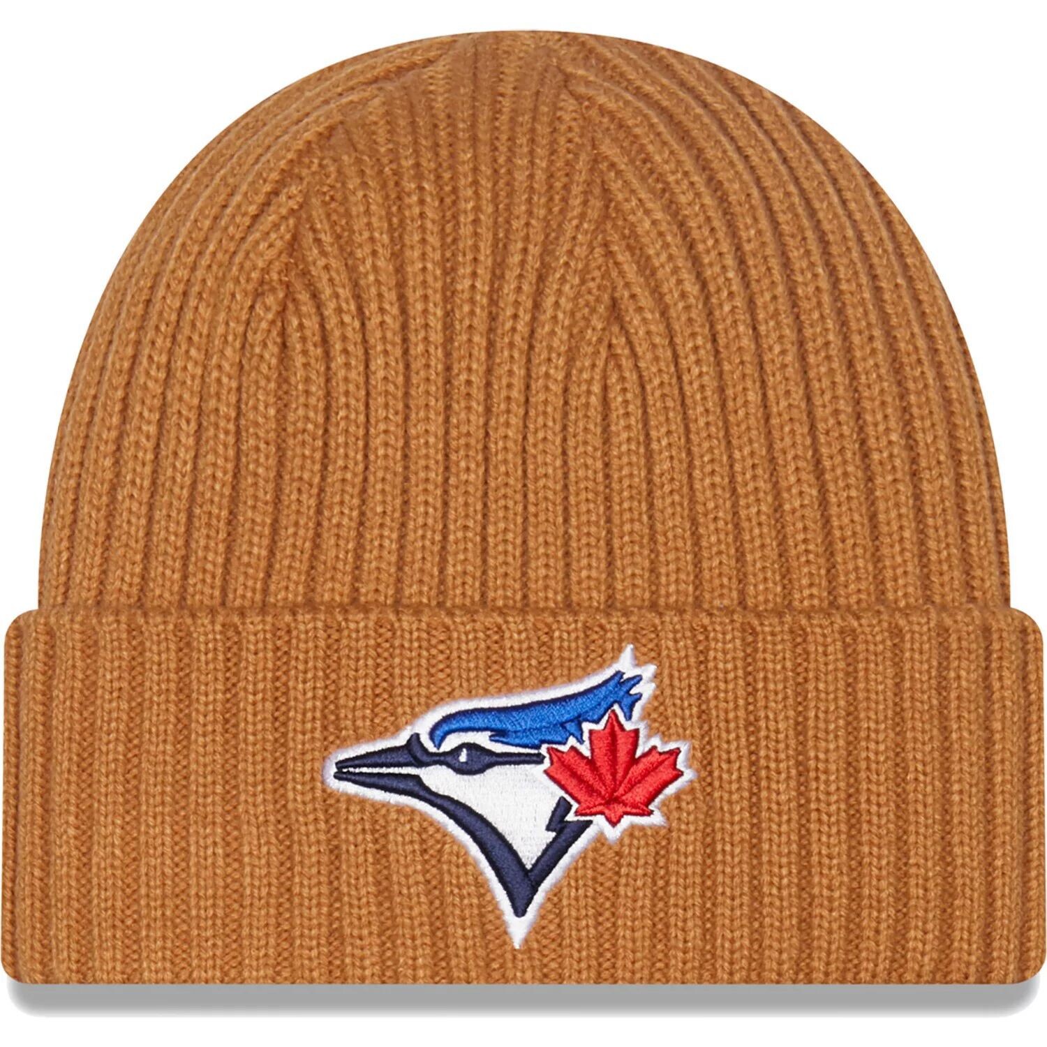 

Мужская классическая вязаная шапка с манжетами New Era Brown Toronto Blue Jays