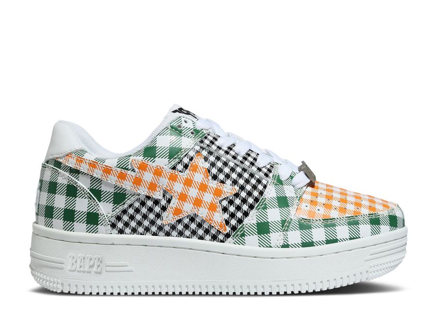 

Кроссовки BAPE | A Bathing Ape Wmns BAPE | A Bathing Apesta Low, цвет Gingham Green