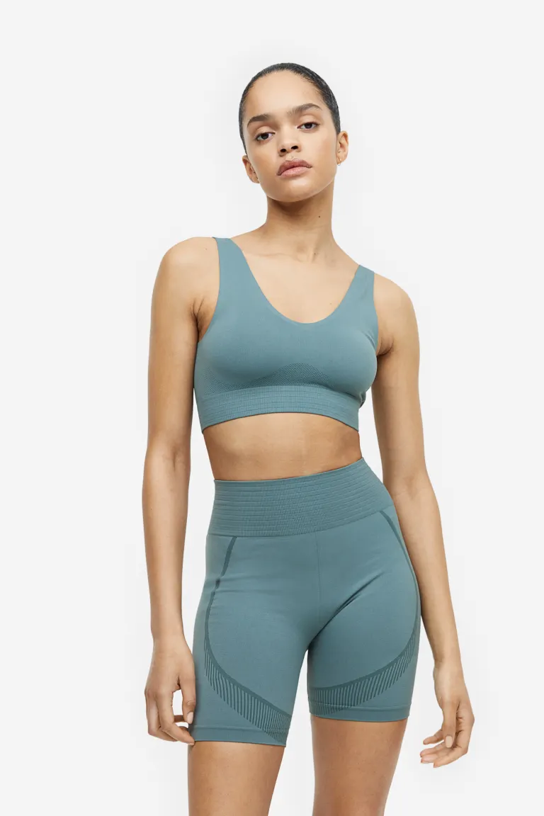 

Бесшовные моделирующие спортивные шорты от drymove H&M, синий