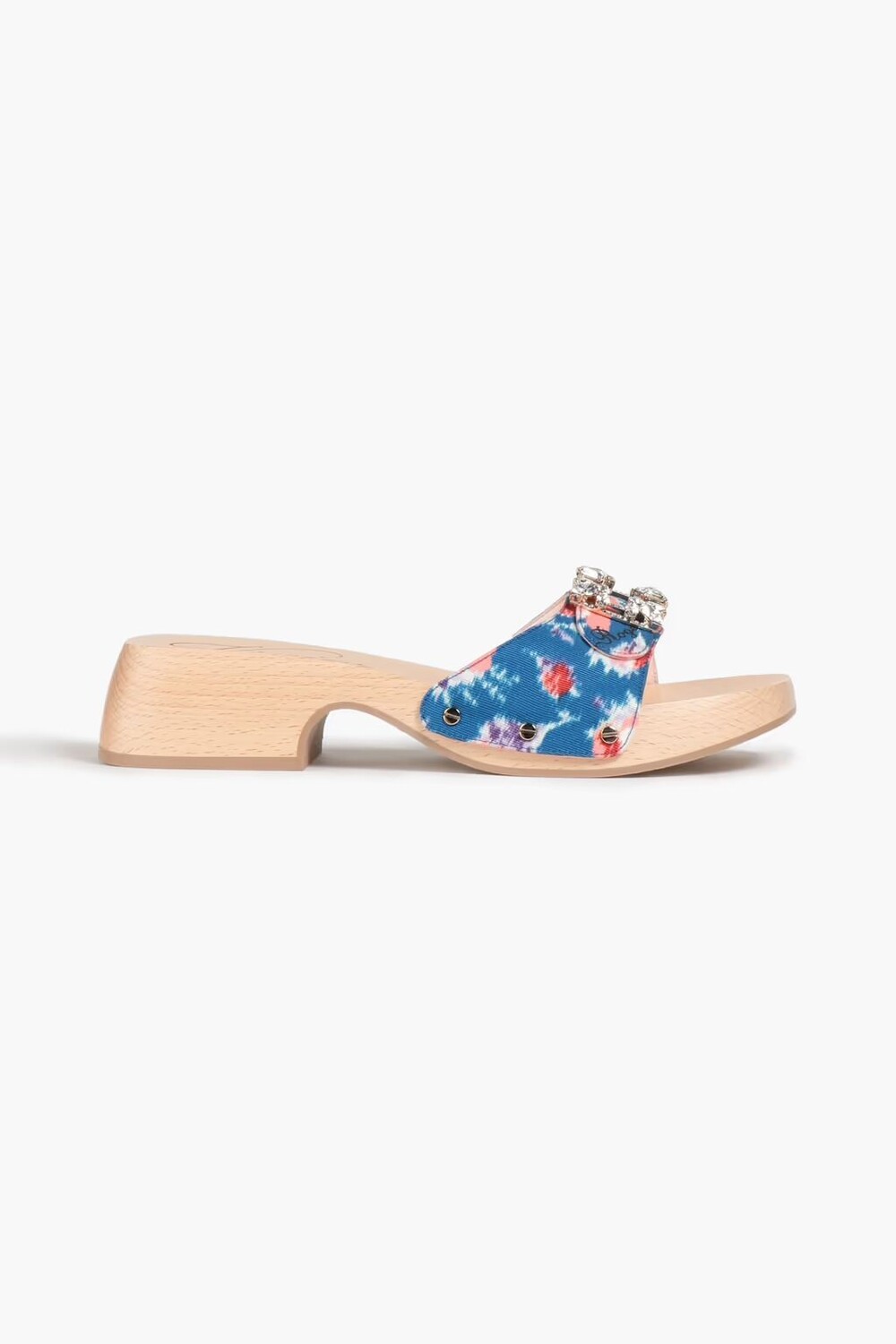 

Оттоманки Viv с пряжками и принтом Roger Vivier, синий кобальт