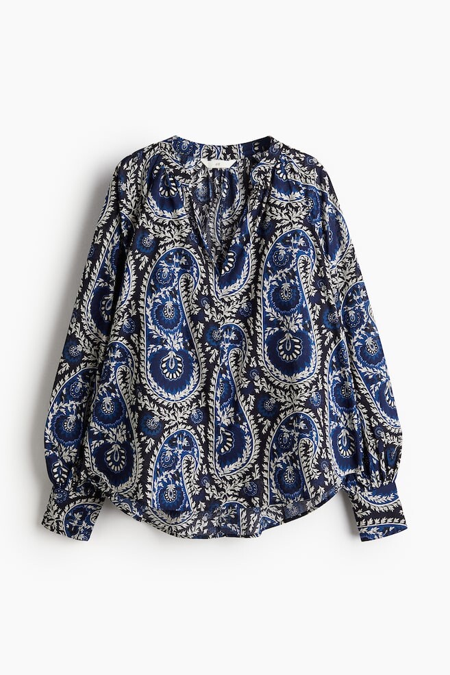 

Блузка с объемными рукавами H&M, синий