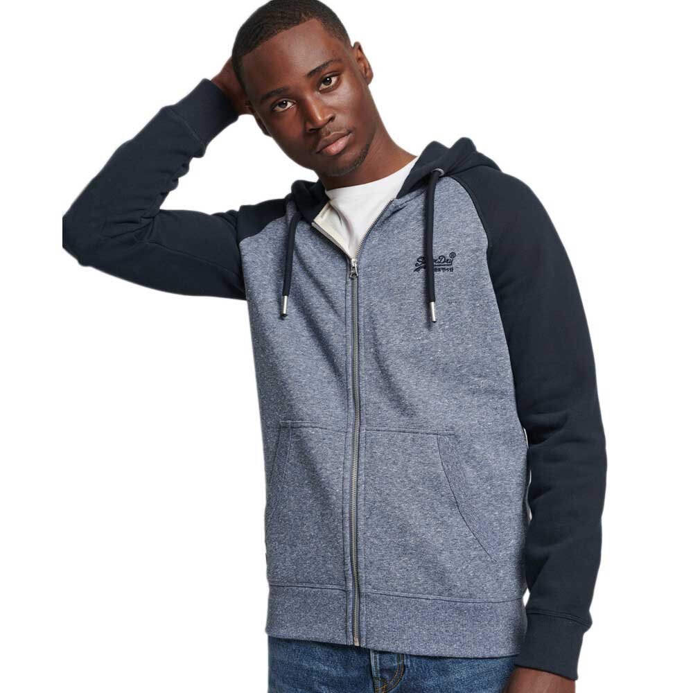 

Толстовка Superdry VLE Baseball Hood Full Zip, синий