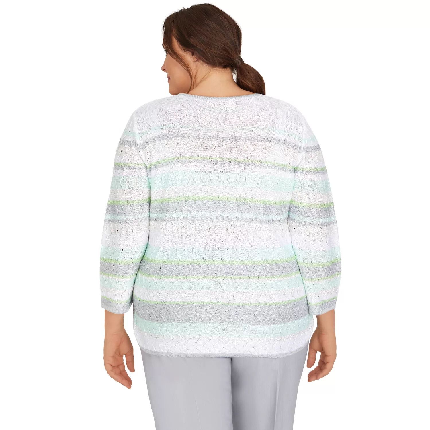 

Миниатюрный топ Alfred Dunner Lady Like с текстурой в морском стиле Alfred Dunner