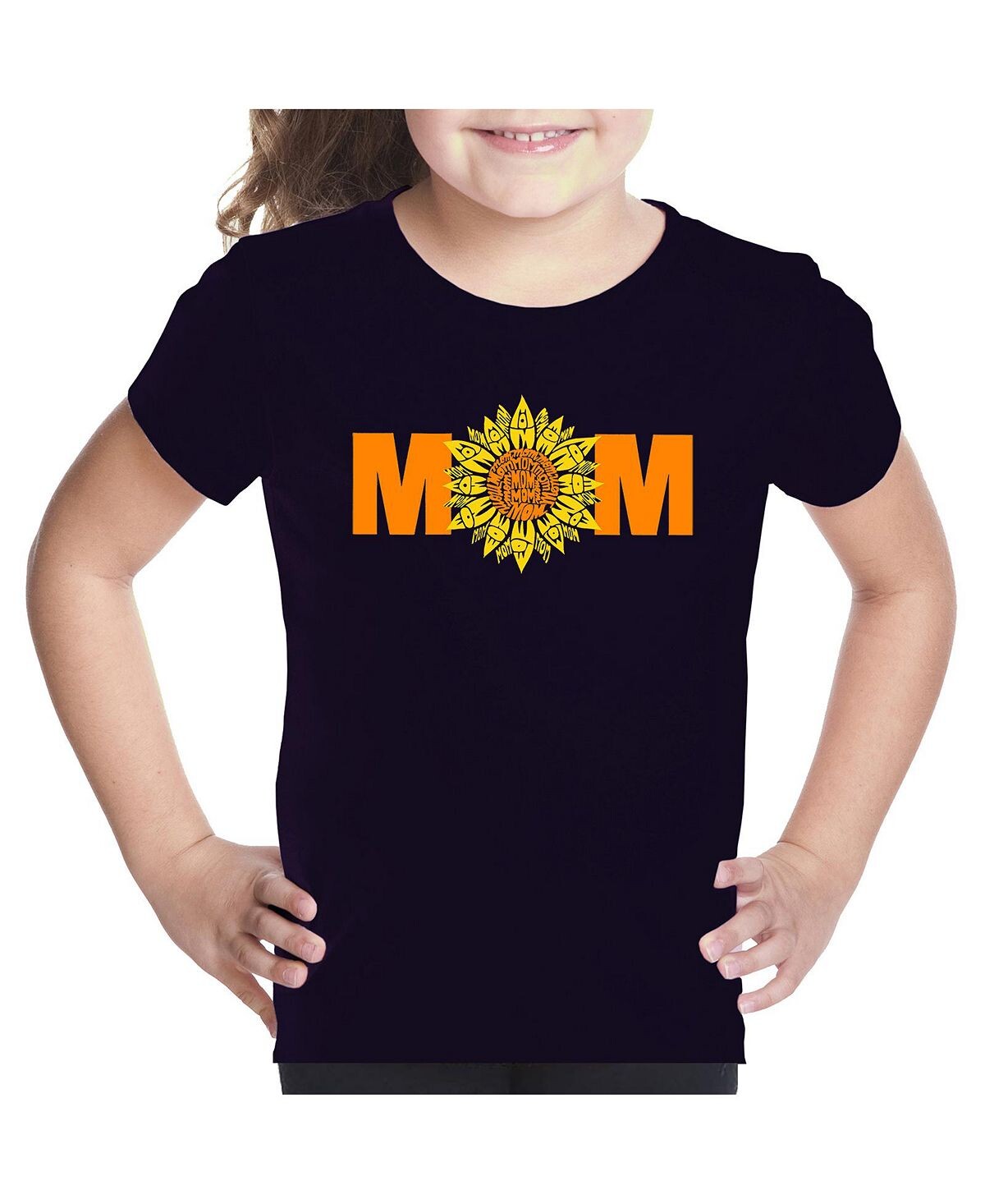 

Футболка с надписью «Word Art» для большой девочки — Mom Sunflower LA Pop Art