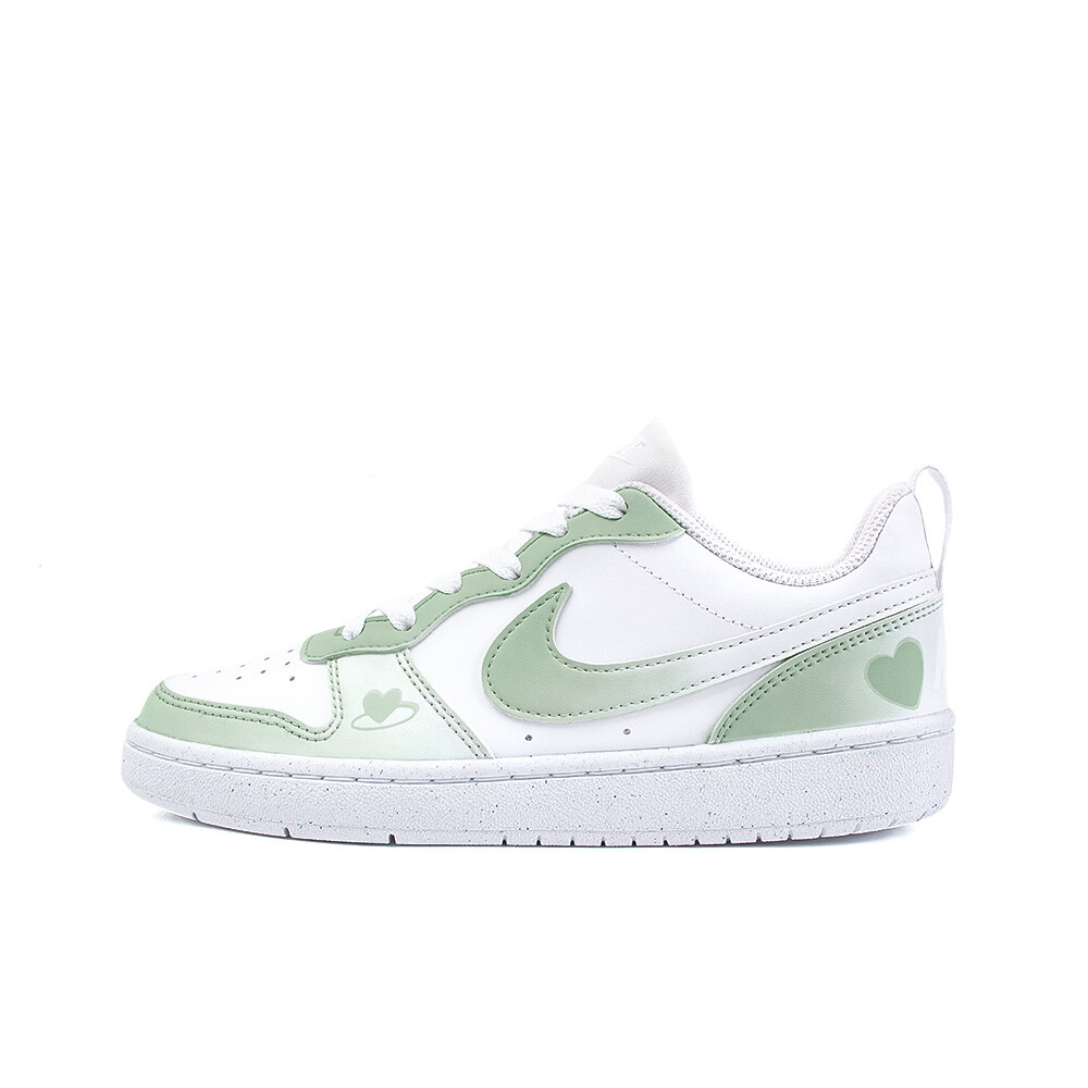 

Кроссовки Nike Court Borough Skateboarding Shoes Women's Low-top White/green, зеленый