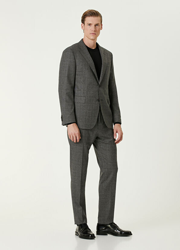 

Шерстяной костюм в клетку Drop 7 Beymen Collection, серый