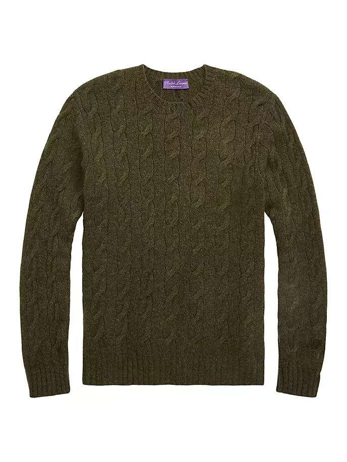 

Кашемировый свитер с круглым вырезом Ralph Lauren Purple Label, цвет loden