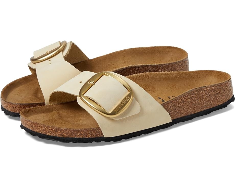 

Сандалии Birkenstock Madrid Big Buckle - Nubuck Leather, экрю