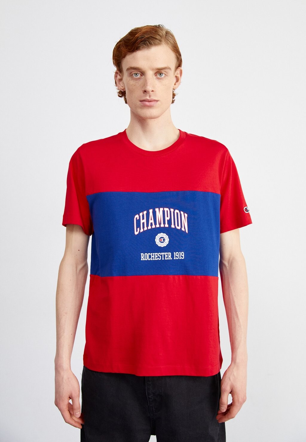 Футболка с принтом BOOKSTORE CREWNECK Champion Rochester, цвет red/blue толстовка bookstore crewneck champion rochester цвет dark blue