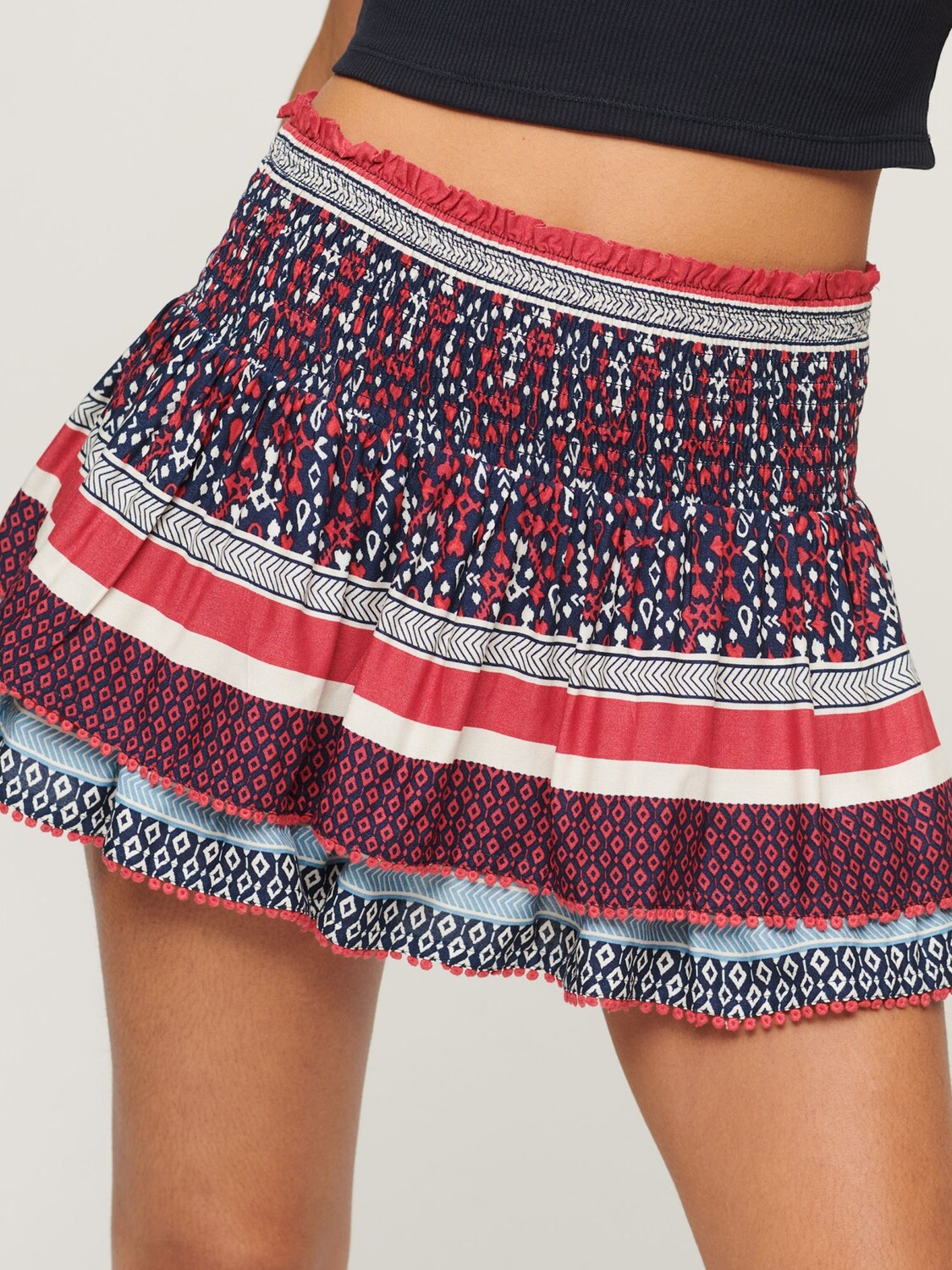 

Многоярусная мини-юбка Superdry Vintage, с принтом Ikat Border