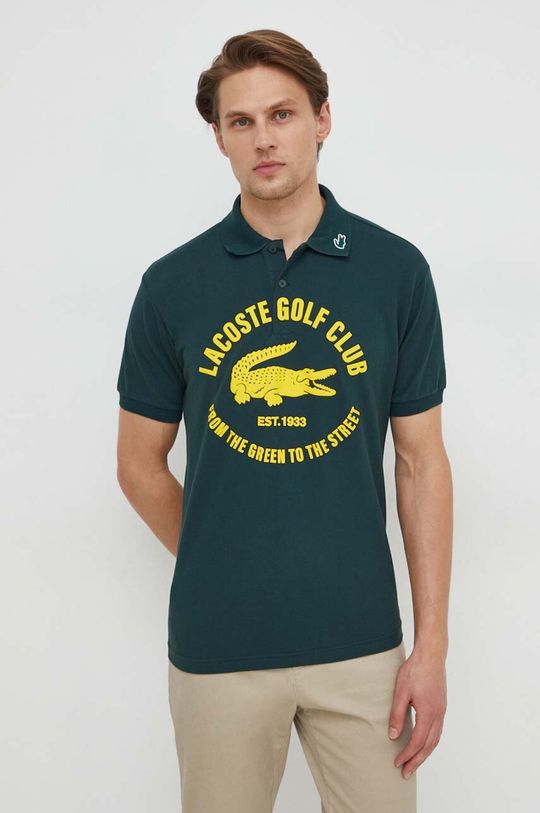 Рубашка поло Lacoste, зеленый цена и фото