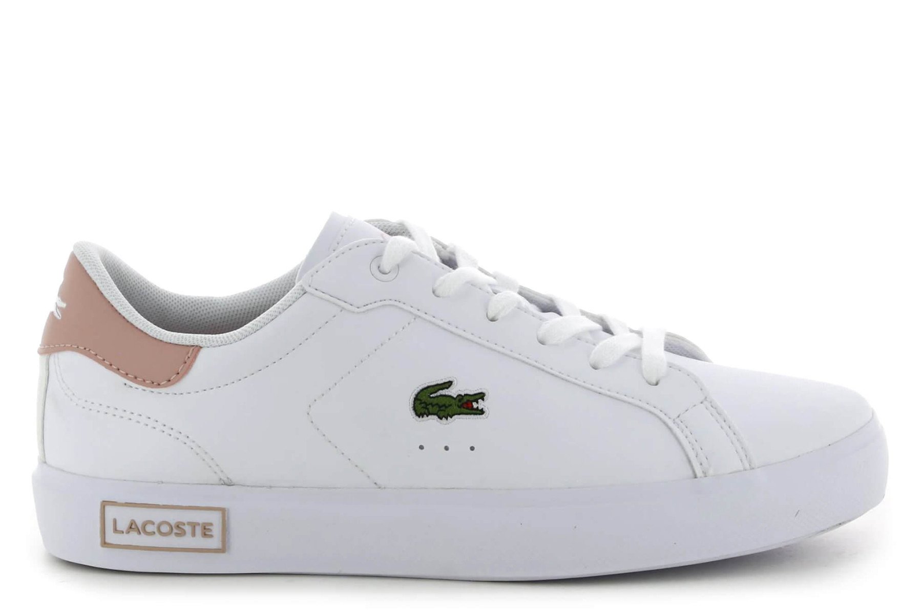 

Кроссовки 41suj0014/1y9 белые светло-розовые Lacoste, белый