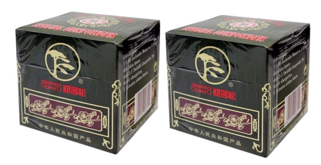 

Двойная упаковка GREETING PINE Специальный зеленый чай Gunpowder (2x 500 г) | Зеленый чай | зеленый чай Китай