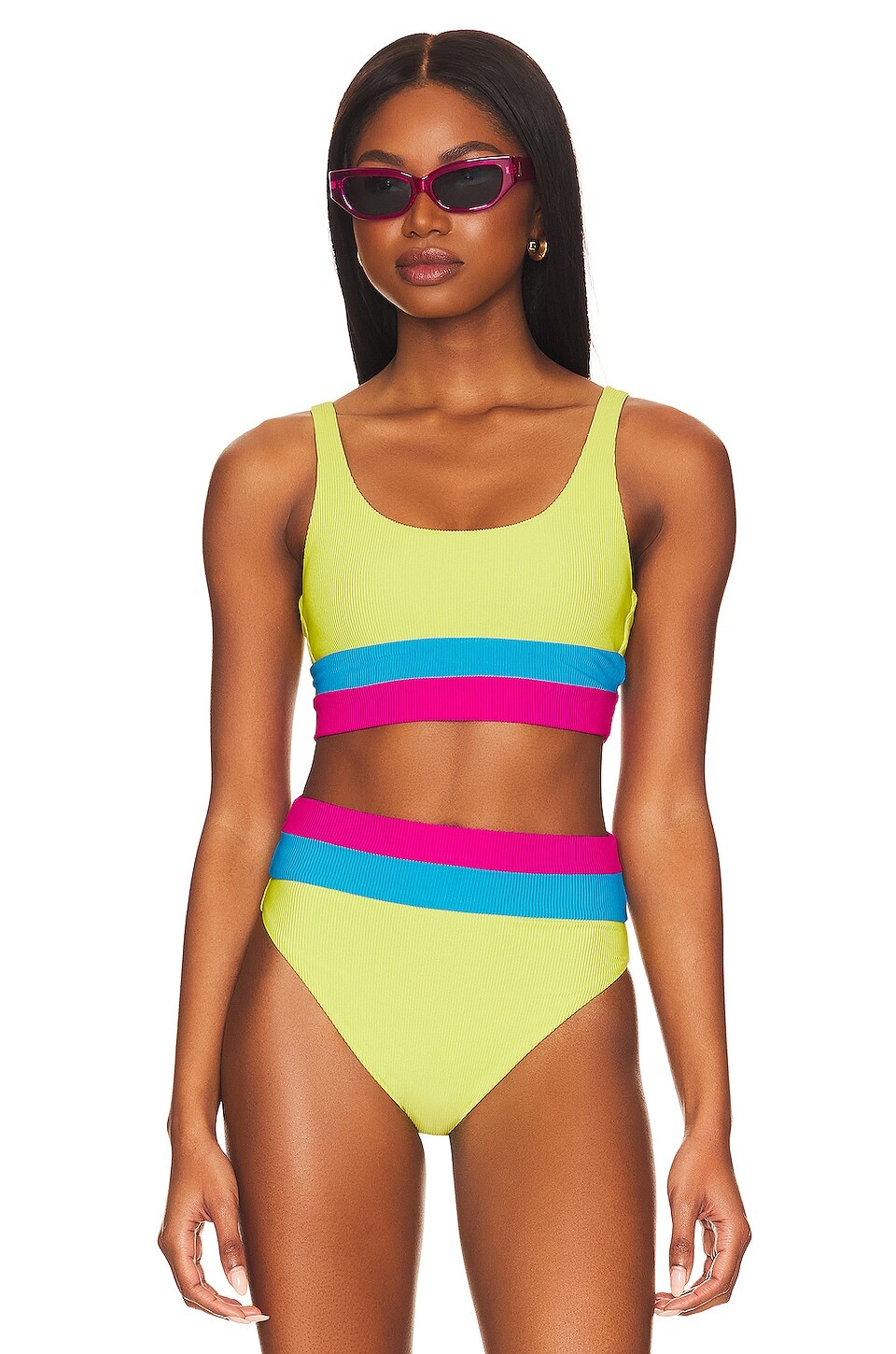 

Топ BEACH RIOT Makenzie, цвет Retro Brights Colorblock