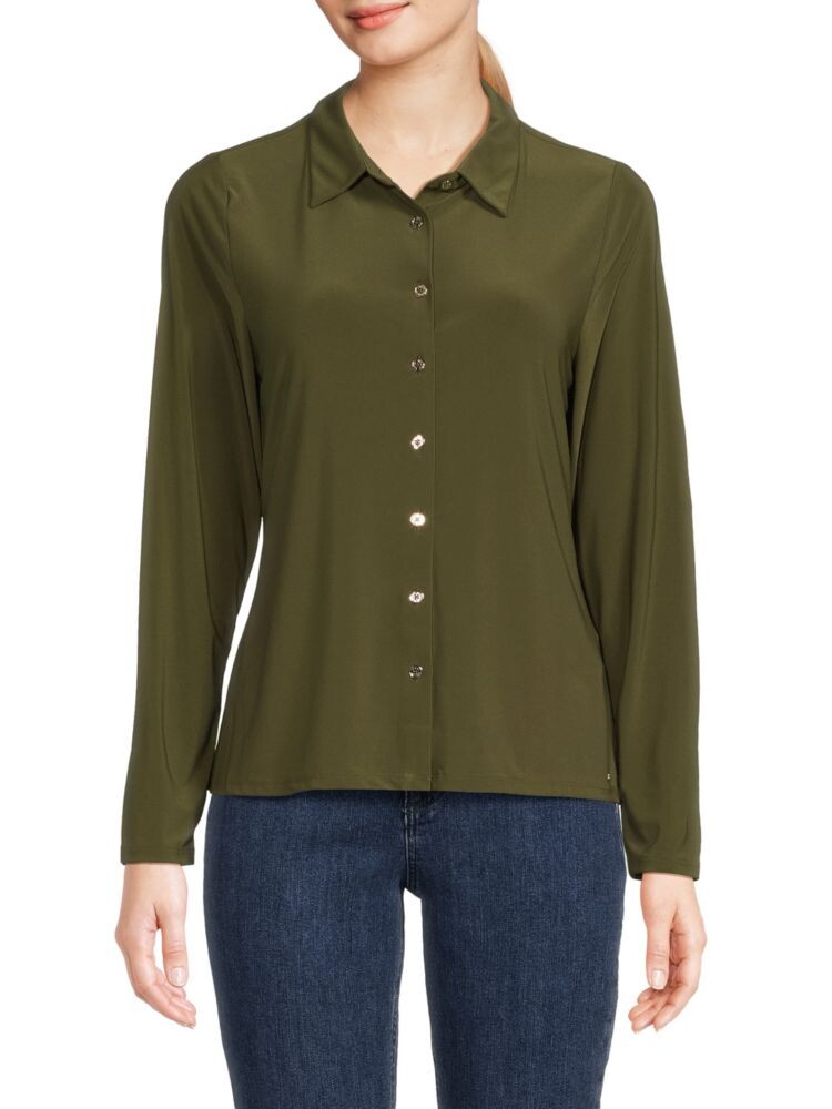 

Однотонная рубашка Tommy Hilfiger, цвет Dark Olive