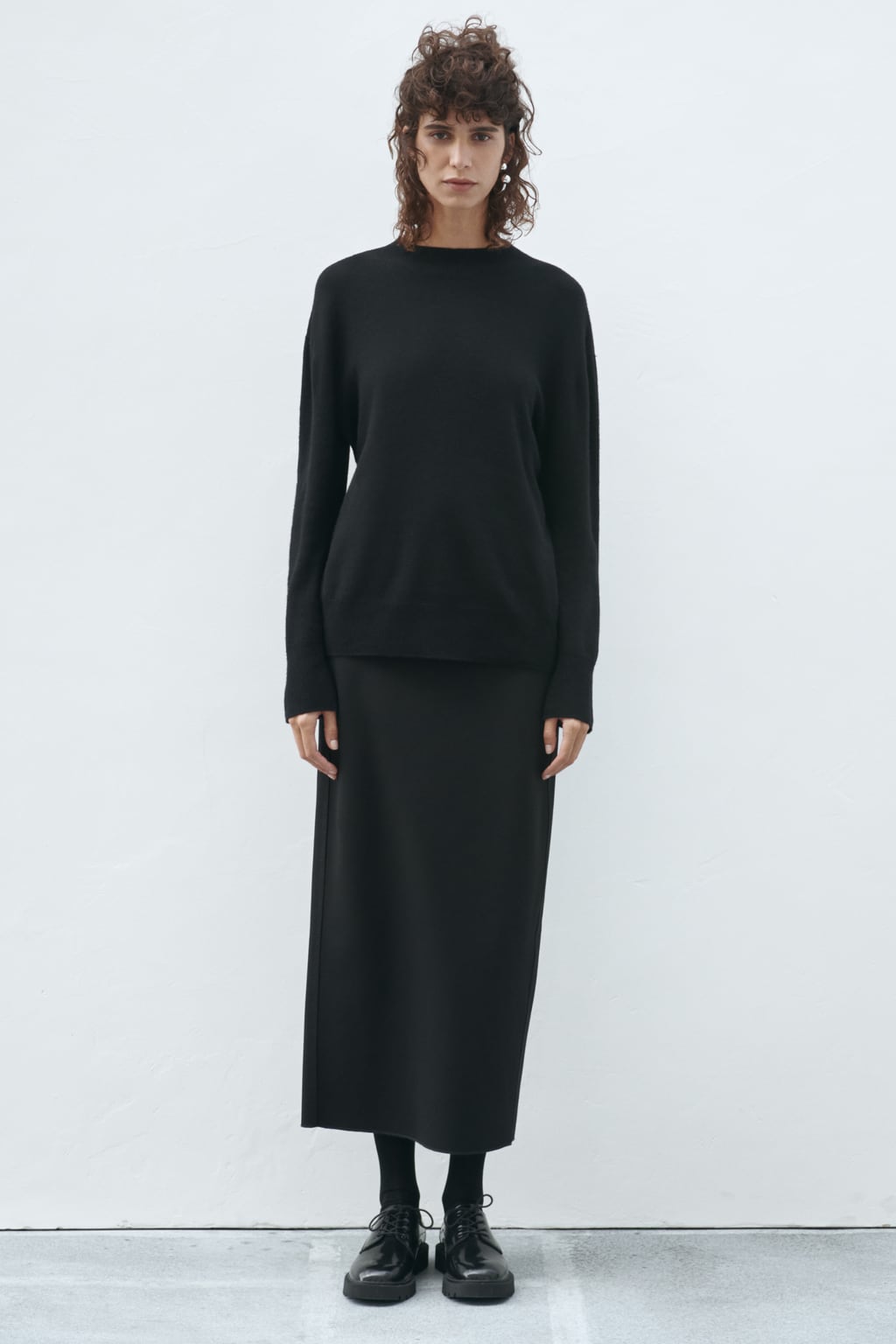 

Свитер 100 Extra Soft из шерсти ZARA, черный