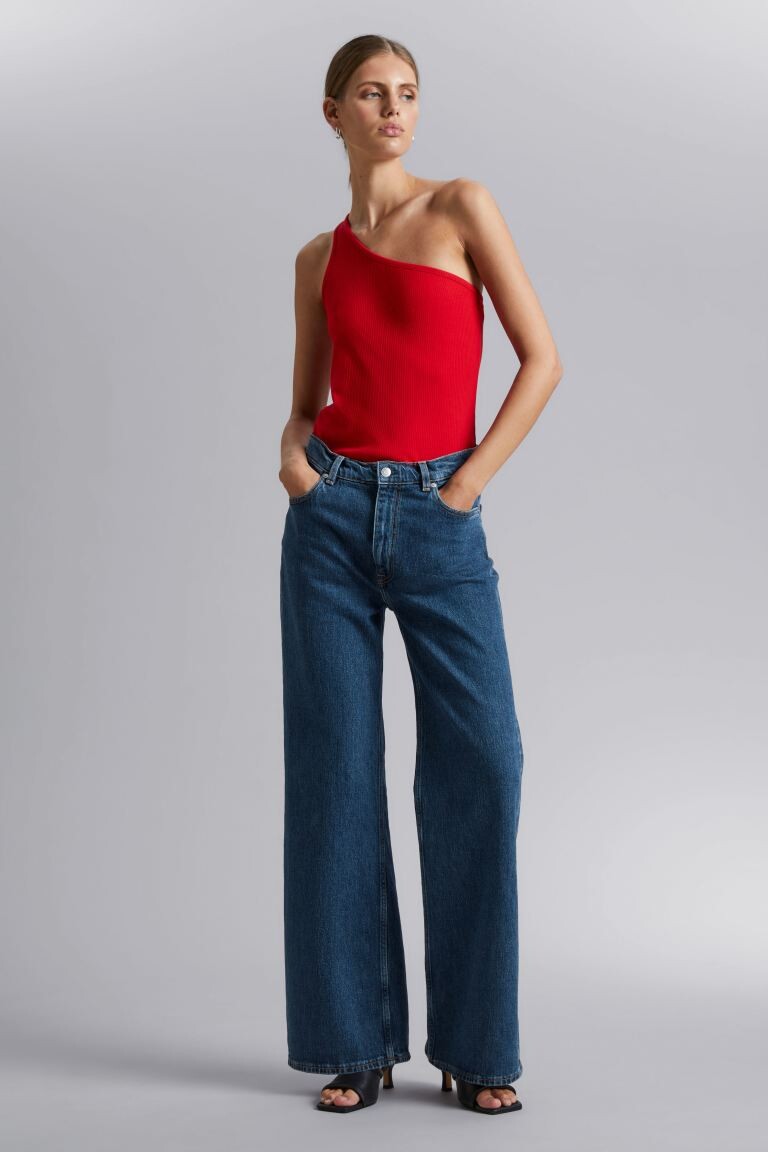 

Топ на одно плечо H&M, красный