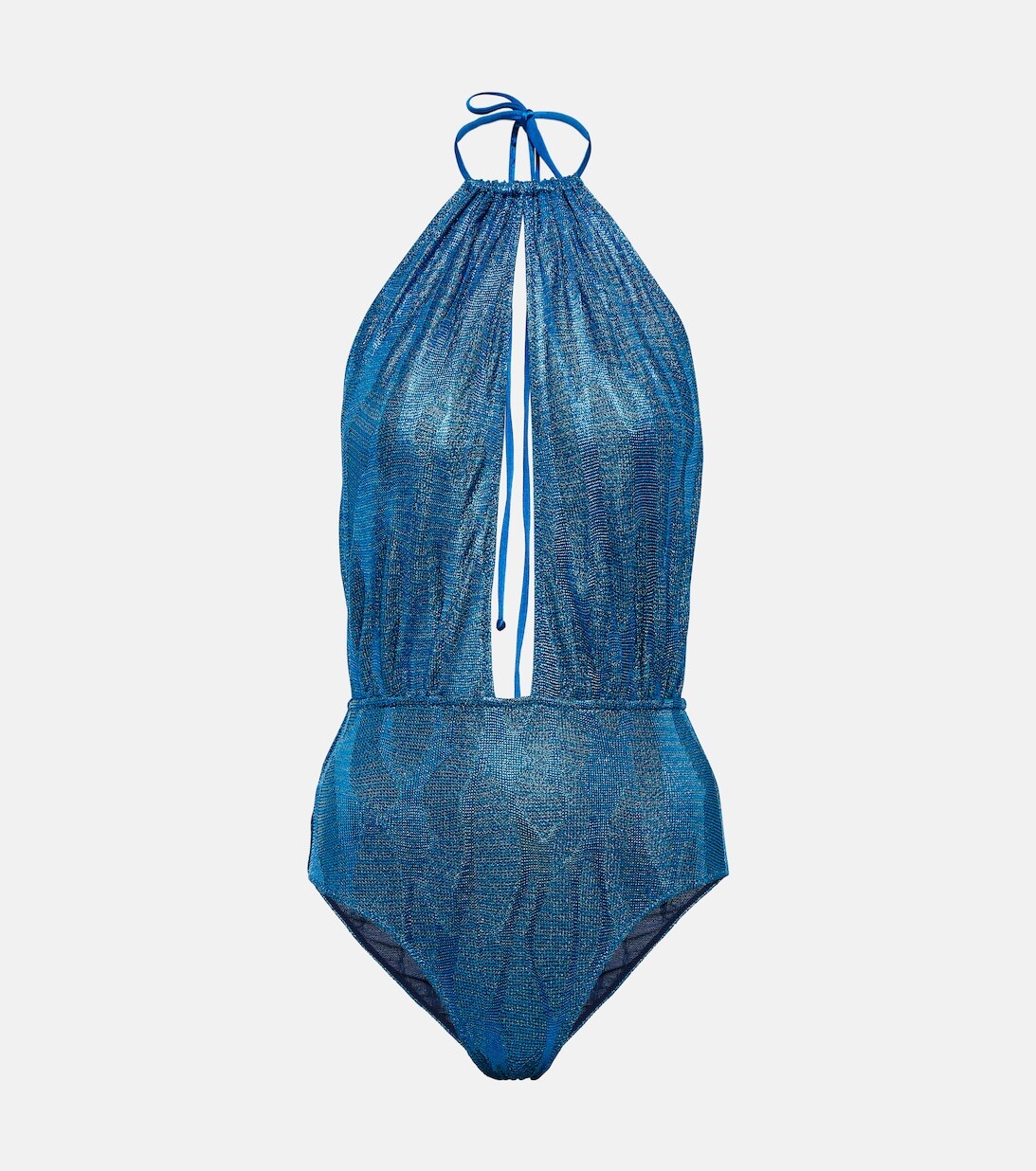 

Жаккардовый купальник с вырезом халтер Missoni, синий