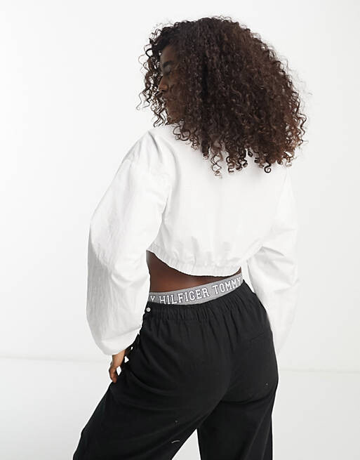 

Белая ультраукороченная ветровка Tommy Jeans, Белый