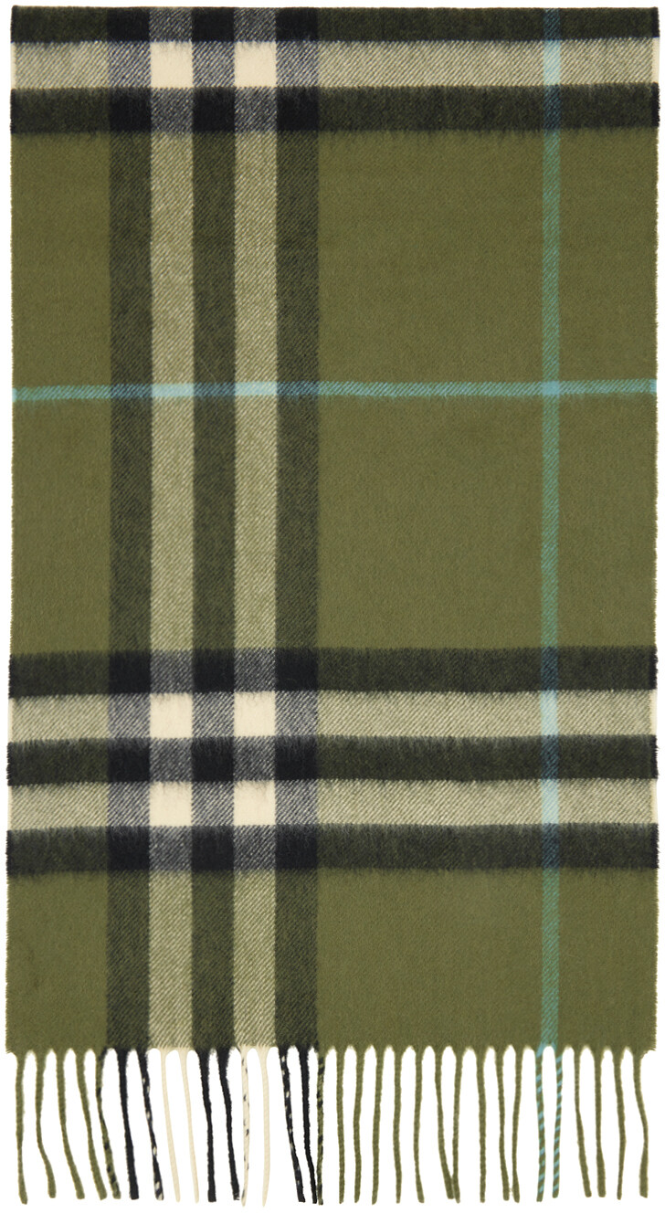 

Зеленый шарф в клетку Burberry