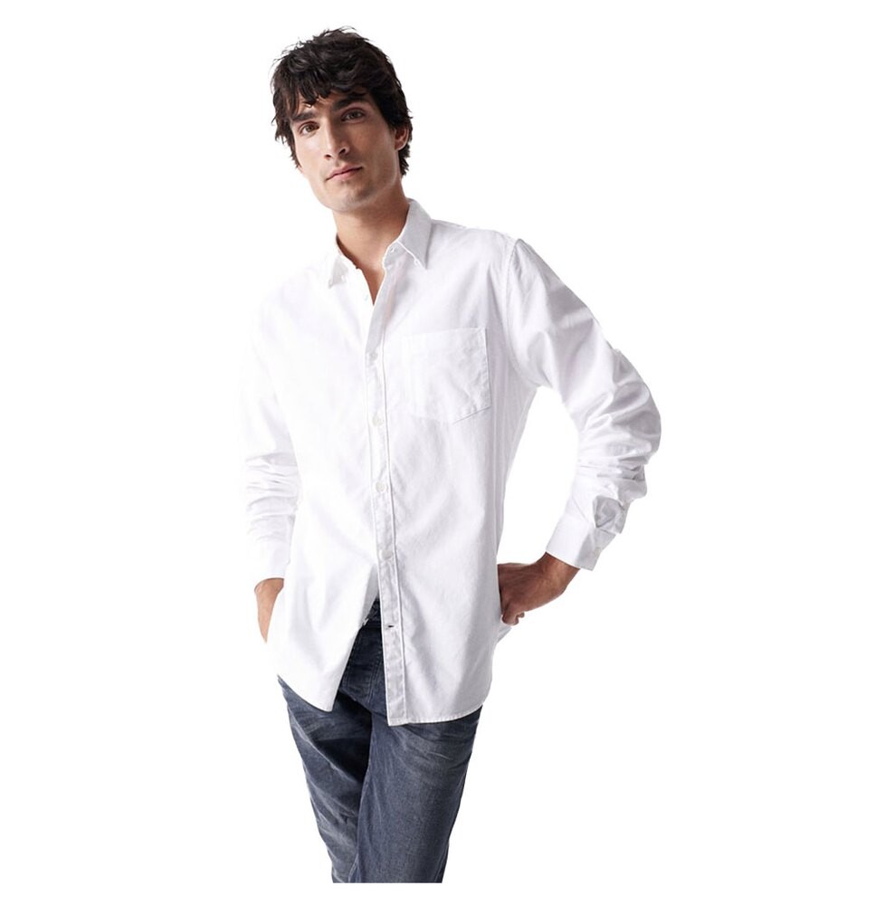 

Рубашка с длинным рукавом Salsa Jeans Basic Oxford Regular Fit, белый