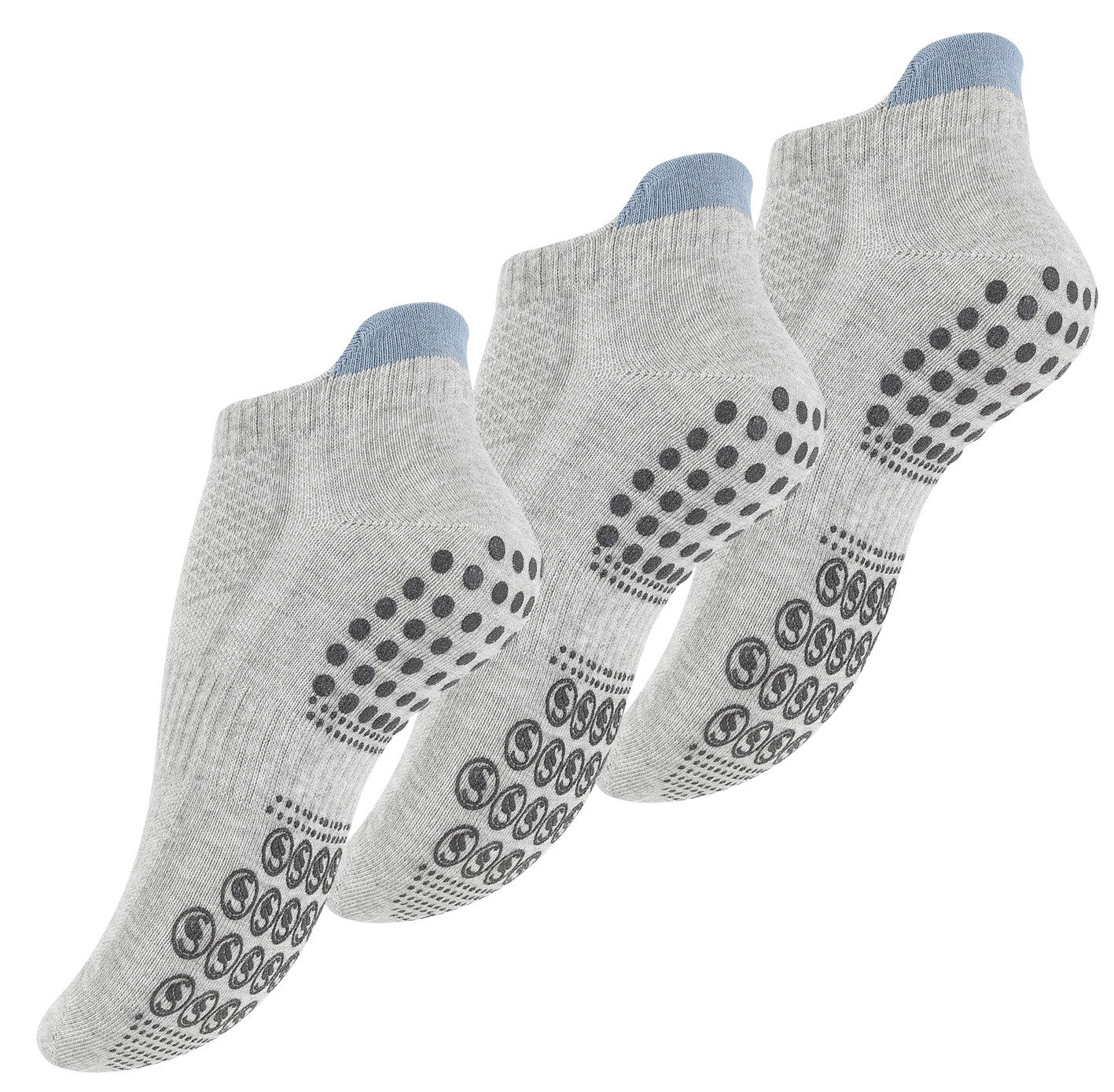

Носки Stark Soul Rutschfeste Sport 3 шт für Yoga und Pilates, серый