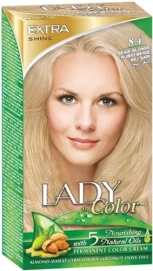 Краска для волос, 8.4 Бежевый блондин, 160 г Palacio, Lady in Color