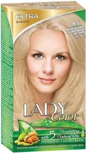 

Краска для волос, 8.4 Бежевый блондин, 160 г Palacio, Lady in Color
