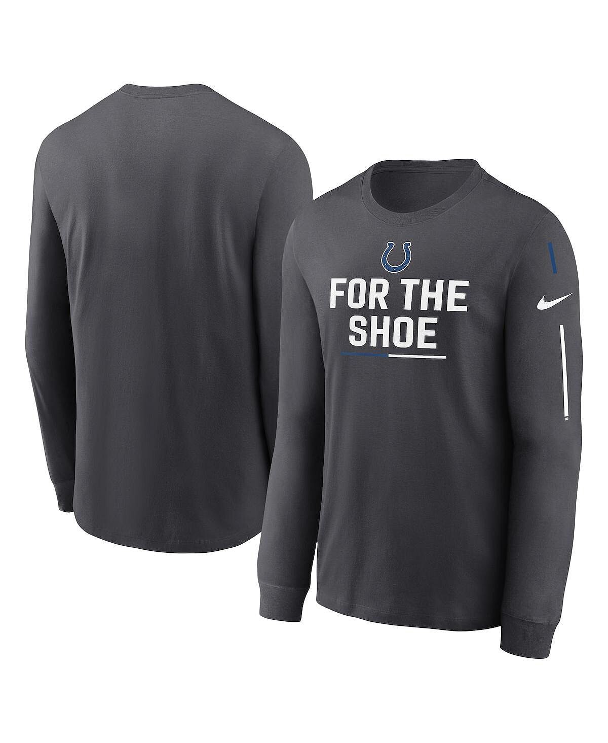 

Мужская антрацитовая футболка с длинным рукавом и надписью Indianapolis Colts Team Nike