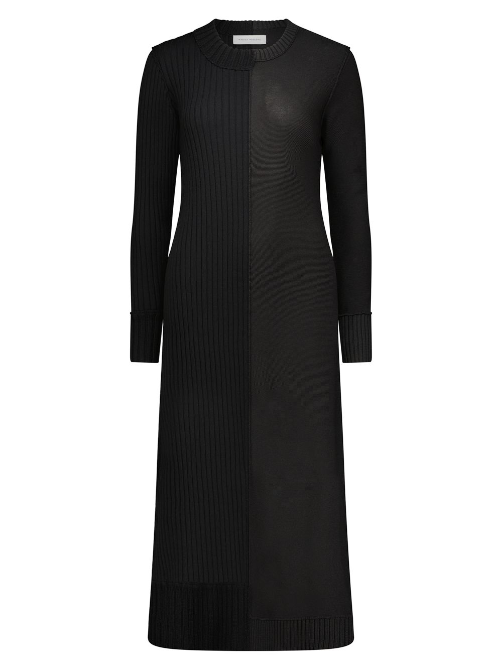 Лоскутное платье Marina Moscone, черный