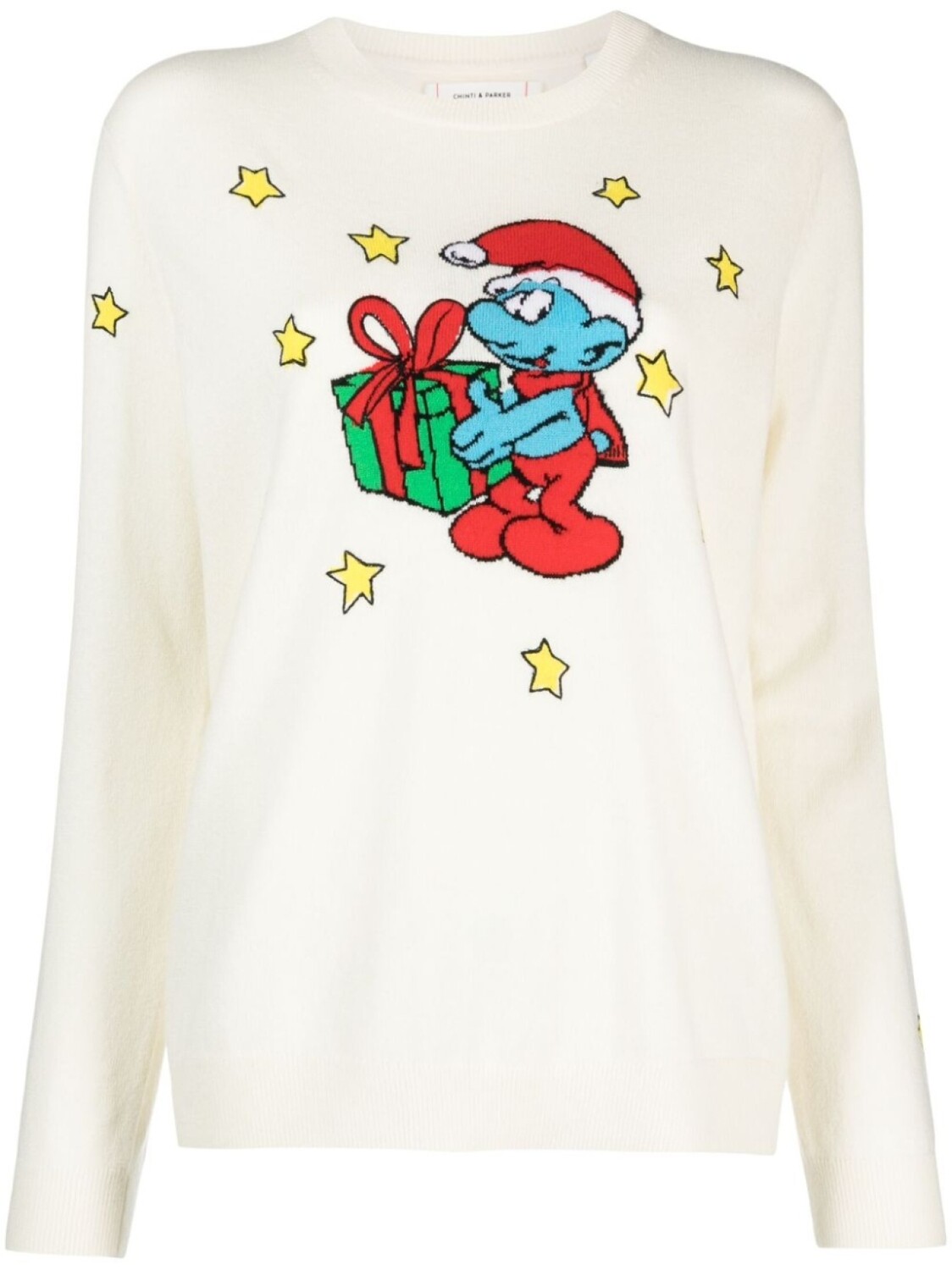 

Chinti & Parker джемпер Christmas Smurf с круглым вырезом, нейтральный цвет