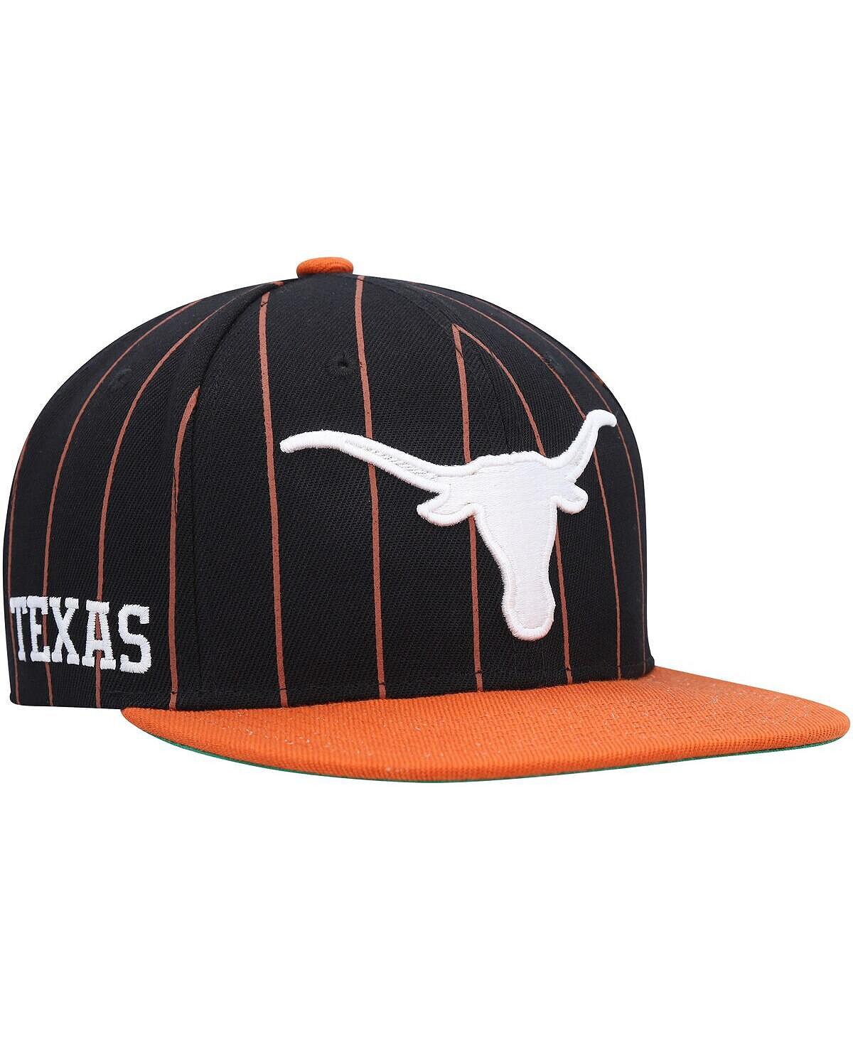 

Мужская черная кепка Texas Longhorns Team в тонкую полоску Snapback Mitchell & Ness