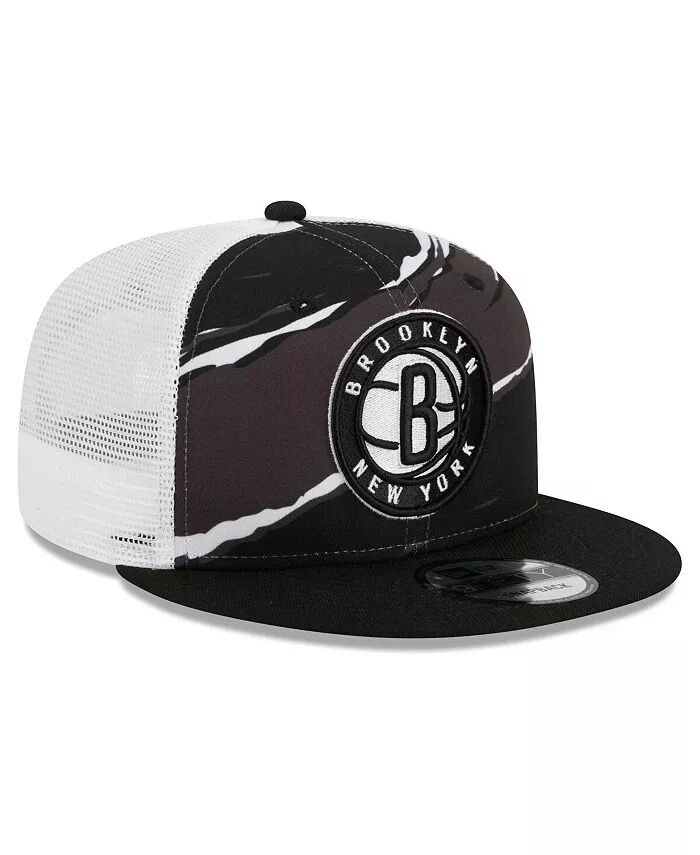 

Мужская черно-белая регулируемая кепка Brooklyn Nets Tear Trucker 9FIFTY New Era, черный