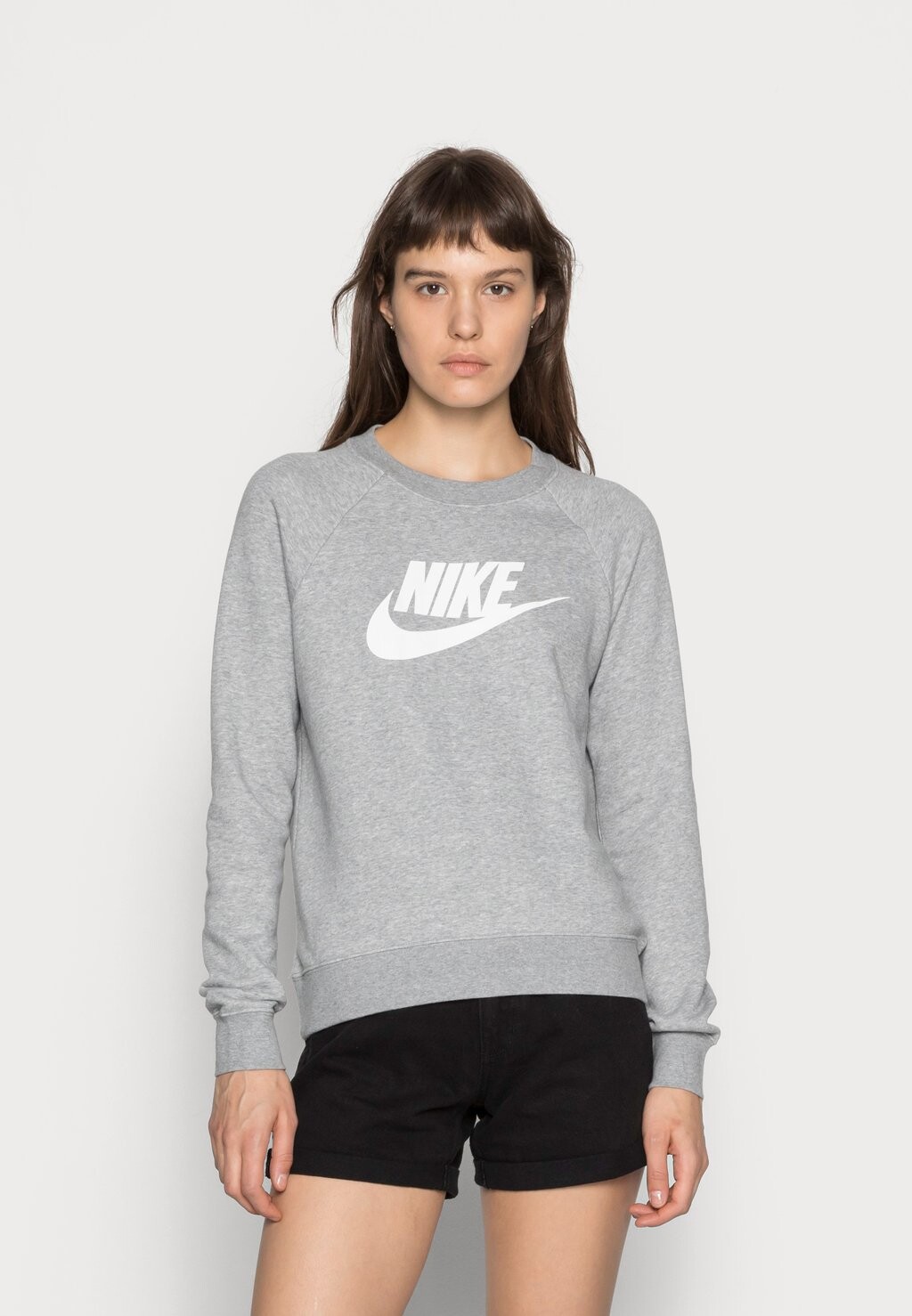 

Толстовка Nike Crew, серый меланж / белый, Белый;серый