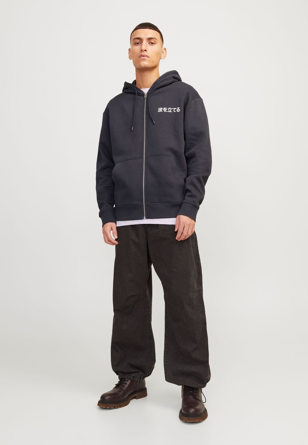 

Толстовка на молнии JORWAVES ZIP HOOD UNISEX Jack & Jones, серый